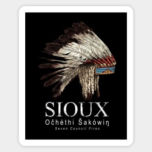 Sioux-Lakota,Dakota-War bonnet-Native American-Indian Sticker